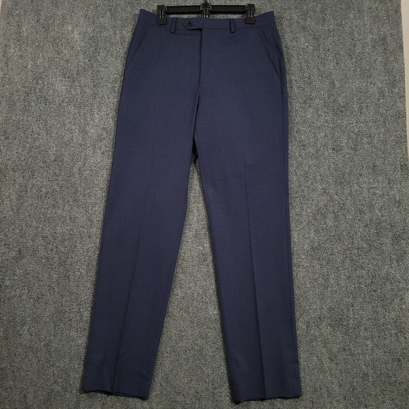 Alfani Performance Stretch Slim Fit‎ Pants Mens 32X34 Wrinkle Resist Blue NEW! - Picture 1 of 7